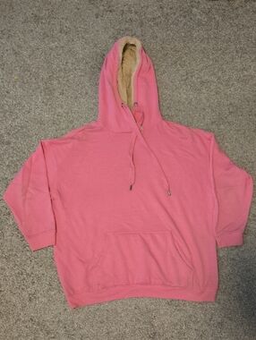aerie Pink Sherpa-Lined Crewneck Hoodie